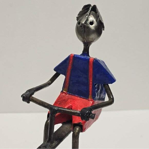 Vintage Signed Manuel FELGUEREZ Folk Art Metal Seesaw Modernist Sculpture Mexico - Picture 7 of 9